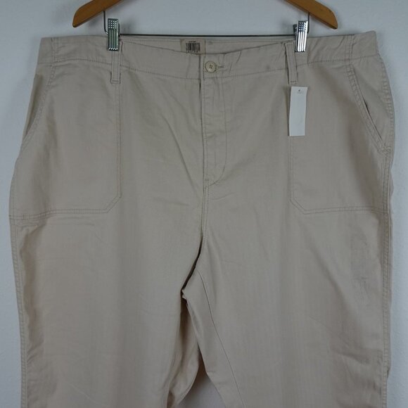 Levi's Straight Leg Pants Women's Plus Size 24W Beige Stretch Denim - Picture 2 of 8